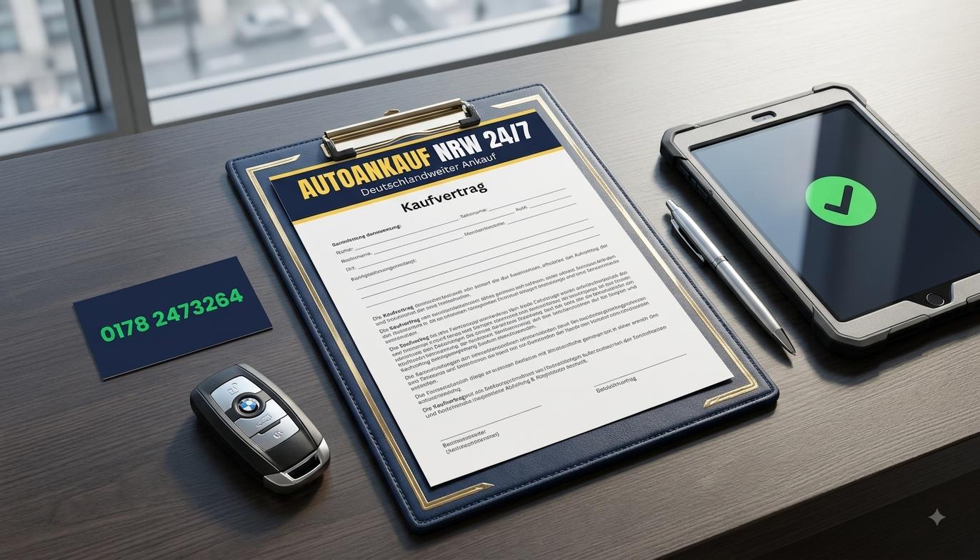Alle Unterlagen komplett – ohne versteckte Kosten – Autoankauf NRW 24/7
